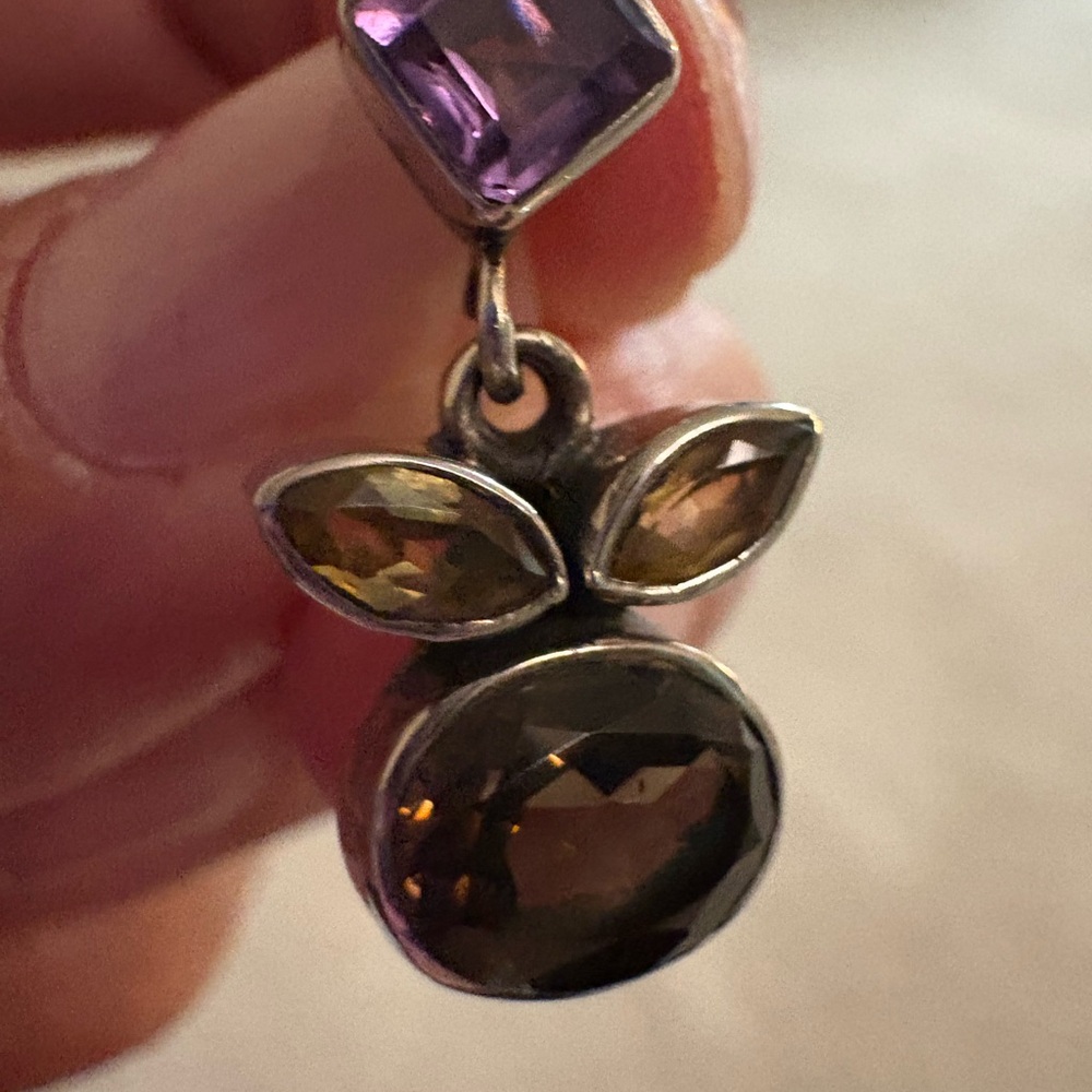 Gorgeous Sterling Silver and Gemstone Earrings